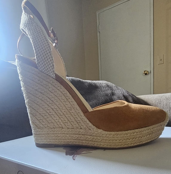 Jessica Simpson Shoes - Jessica Simpson Tan Wedge Espadrilles